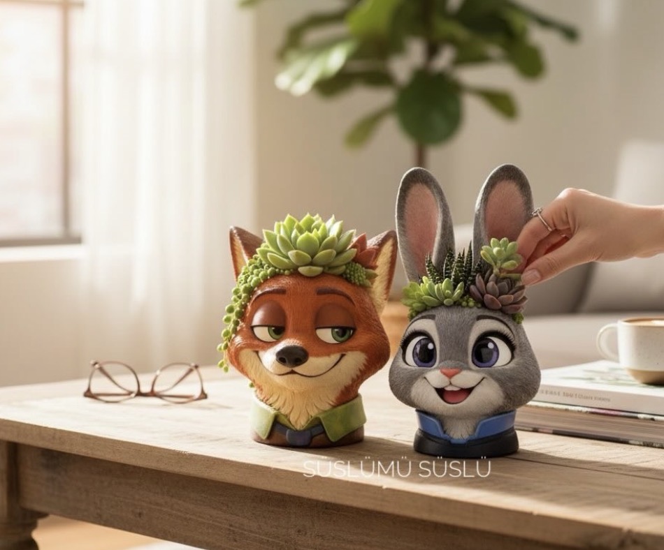 2li zootopia saksı kalıbı