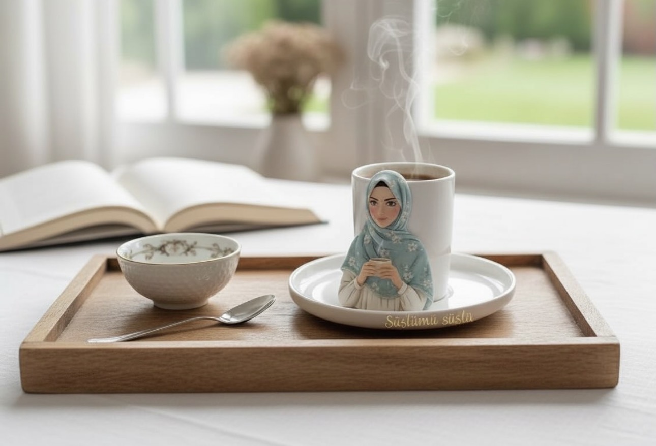 Tesettürlü kadın magnet kalıbı