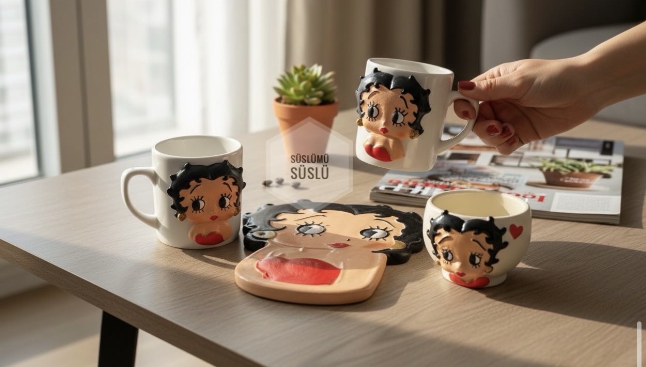 Betty Boop sunum set kalıbı