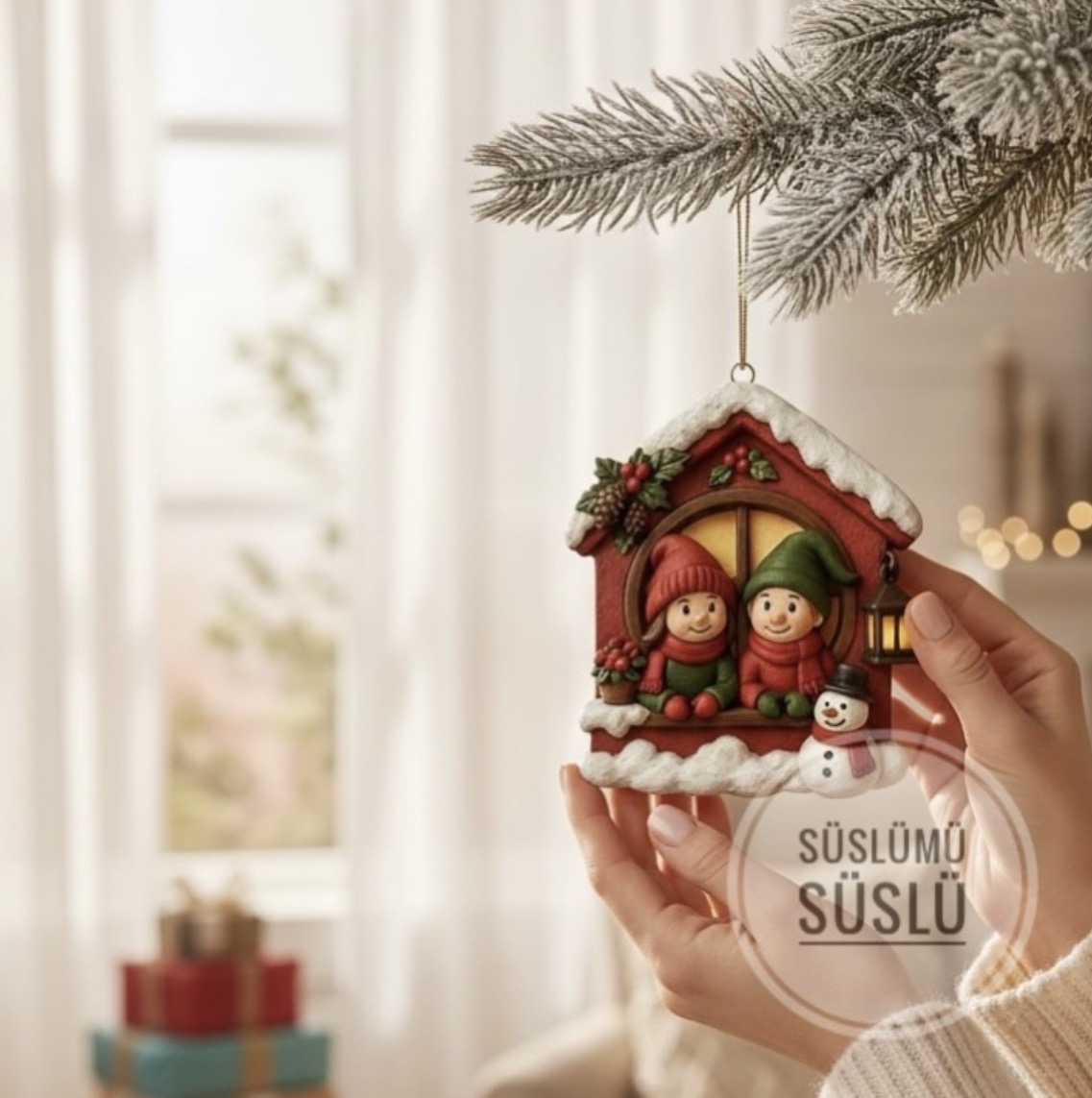 Yeniyıl temalı duvar süsü kalıbı