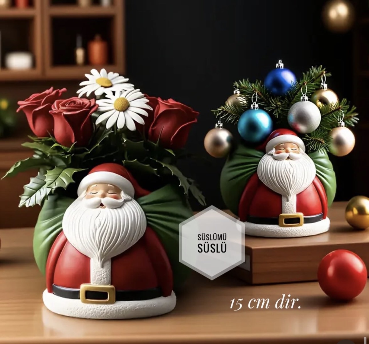 Noel baba saksı kalıbı