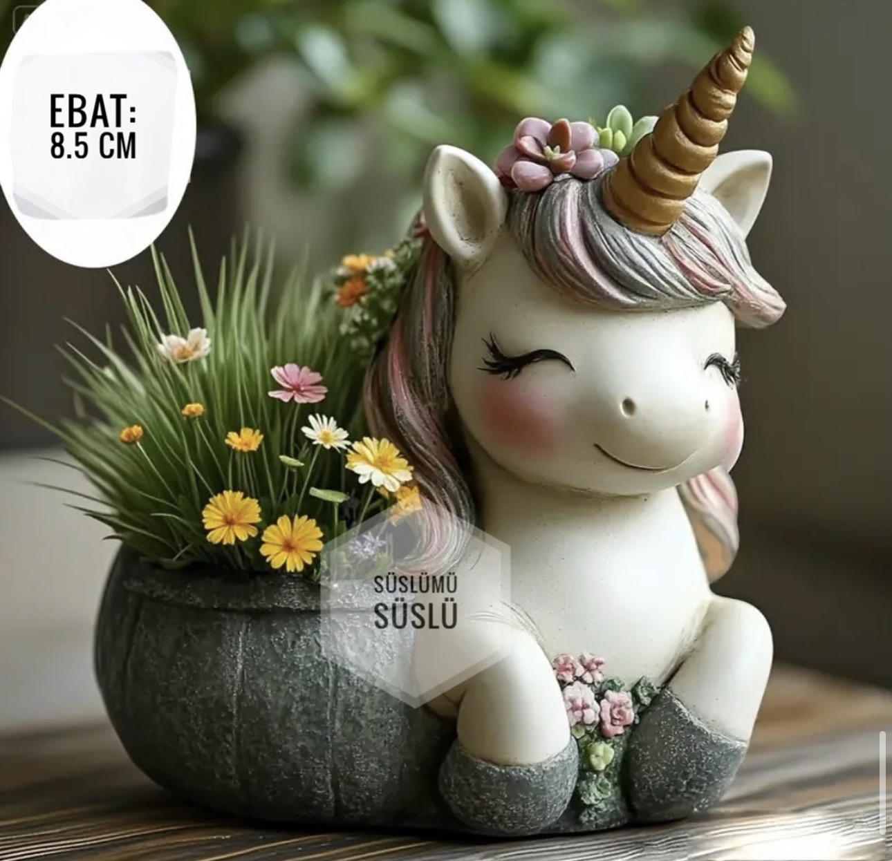 Minimal unicorn saksı kalıbı