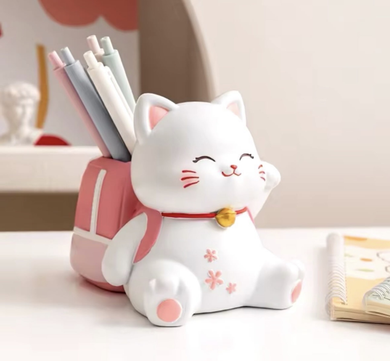 Çantalı kedi kalemlik kalıbı