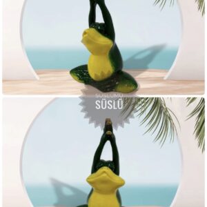 Yoga yapan kurbağa kalıbı