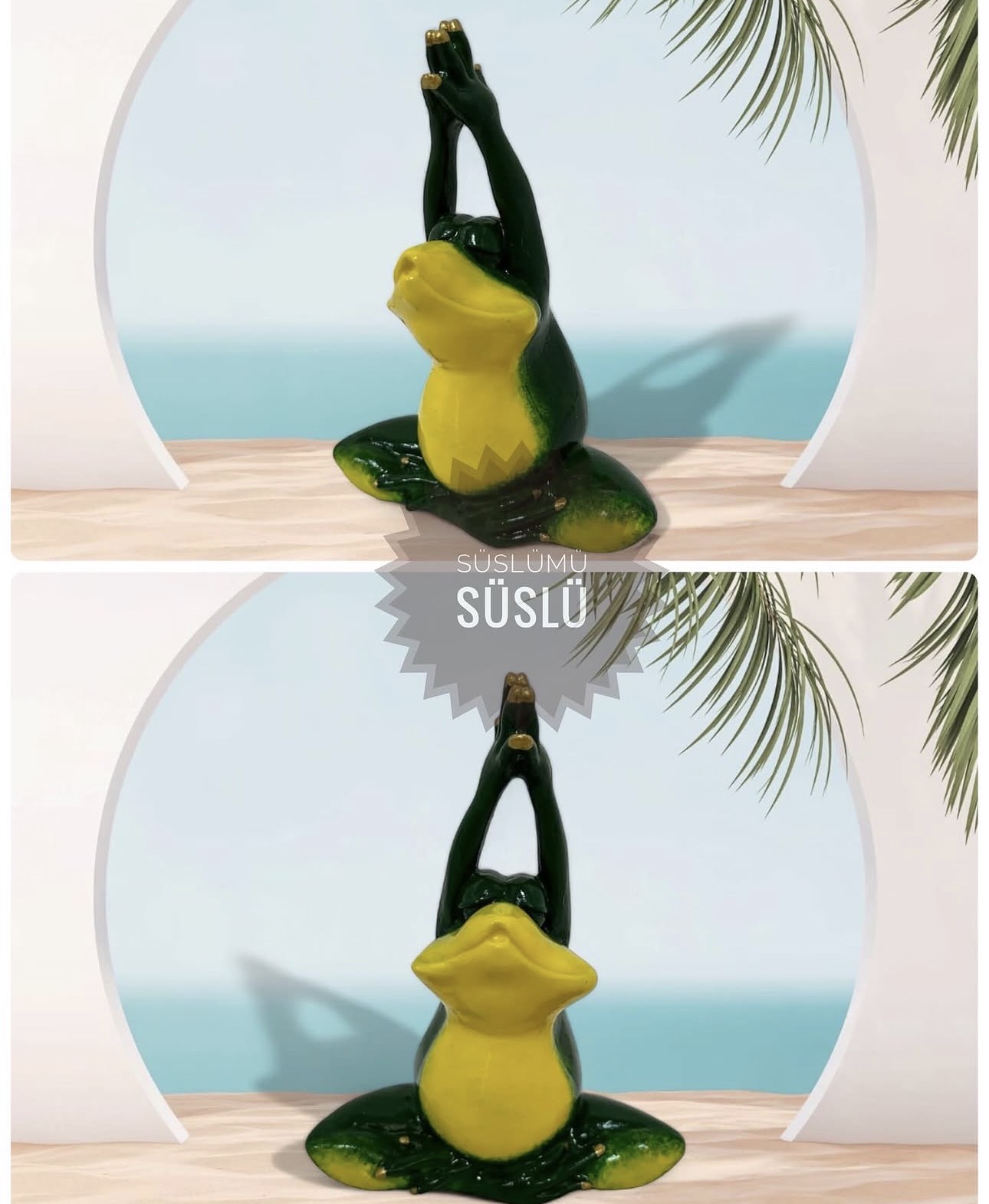 Yoga yapan kurbağa kalıbı