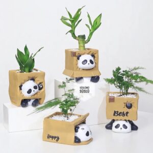 4lü panda saksı kalıbı