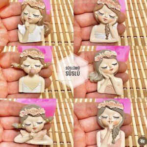 6lı kız magnet kalıbı