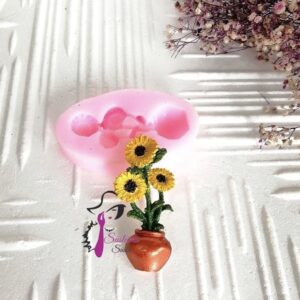 Saksılı ayçiçeği kalıbı