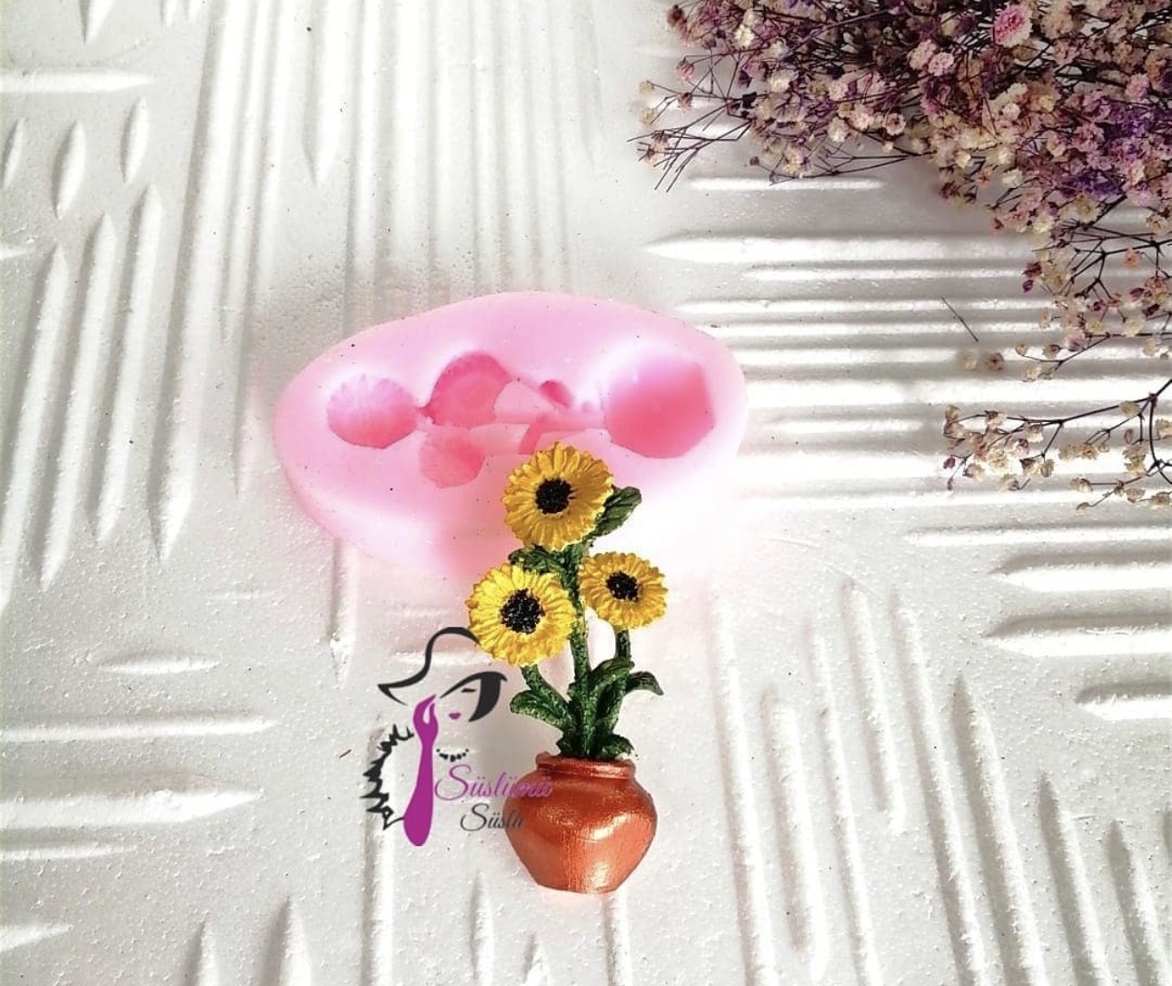 Saksılı ayçiçeği kalıbı