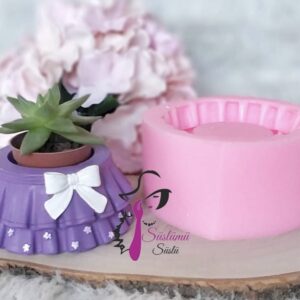 Fiyonklu etek saksı kalıbı