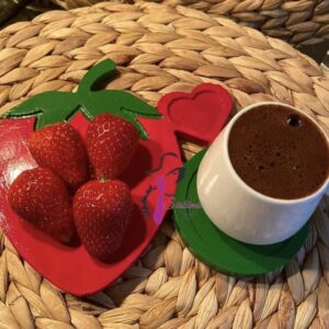 Kalpli çilek sunum tabağı kalıbı