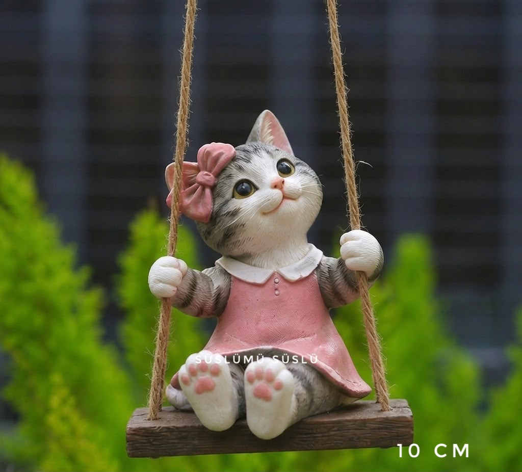 Salıncaklı kedi kız kalıbı