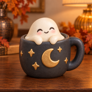 Halloween Fincanlı hayalet kalıbı