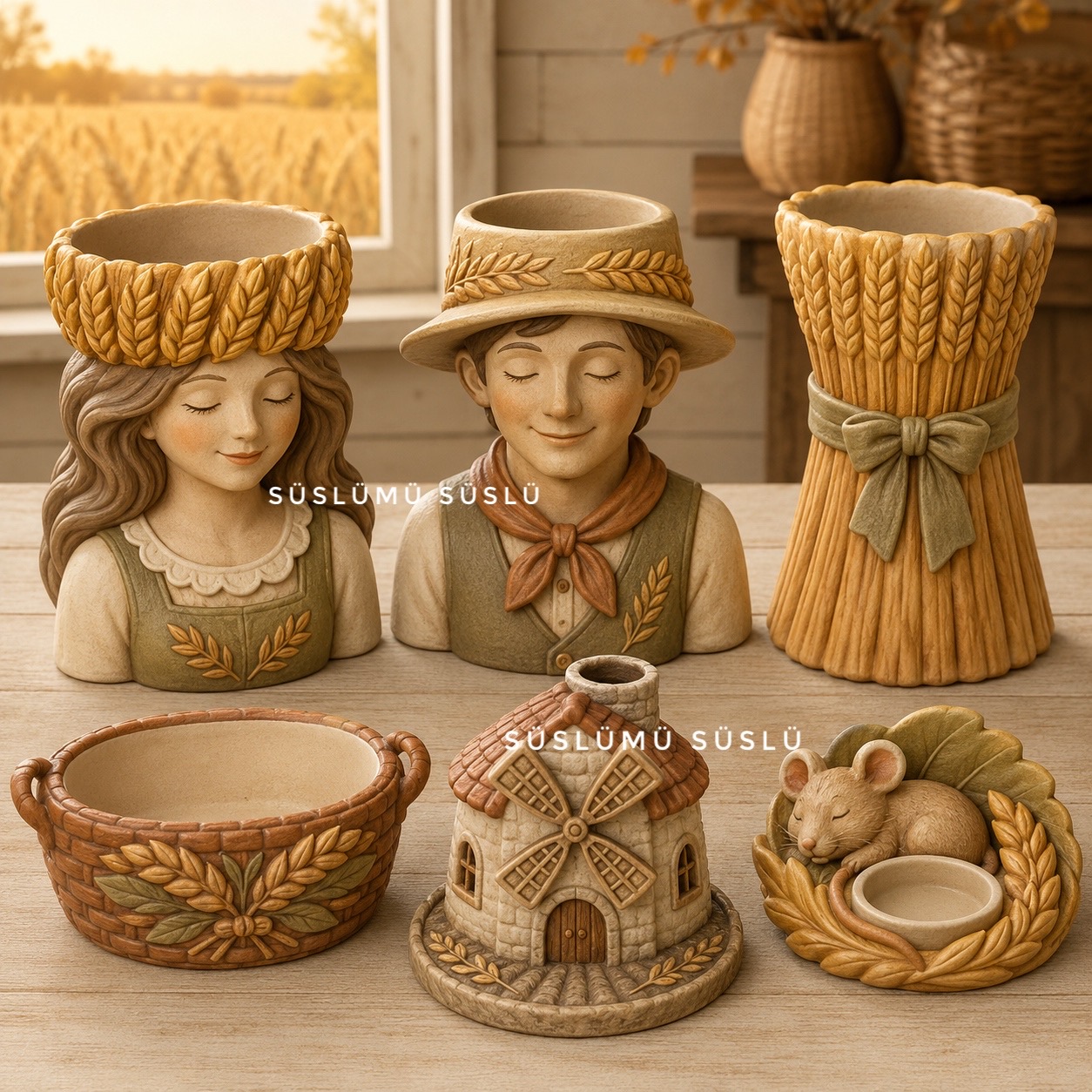 Başak saksı set kalıbı