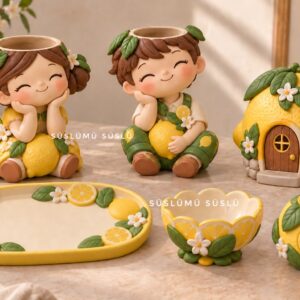 Limon Temalı sunum dekor set kalıbı