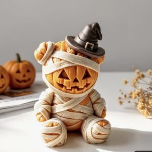 Halloween mumya kabak kalıbı