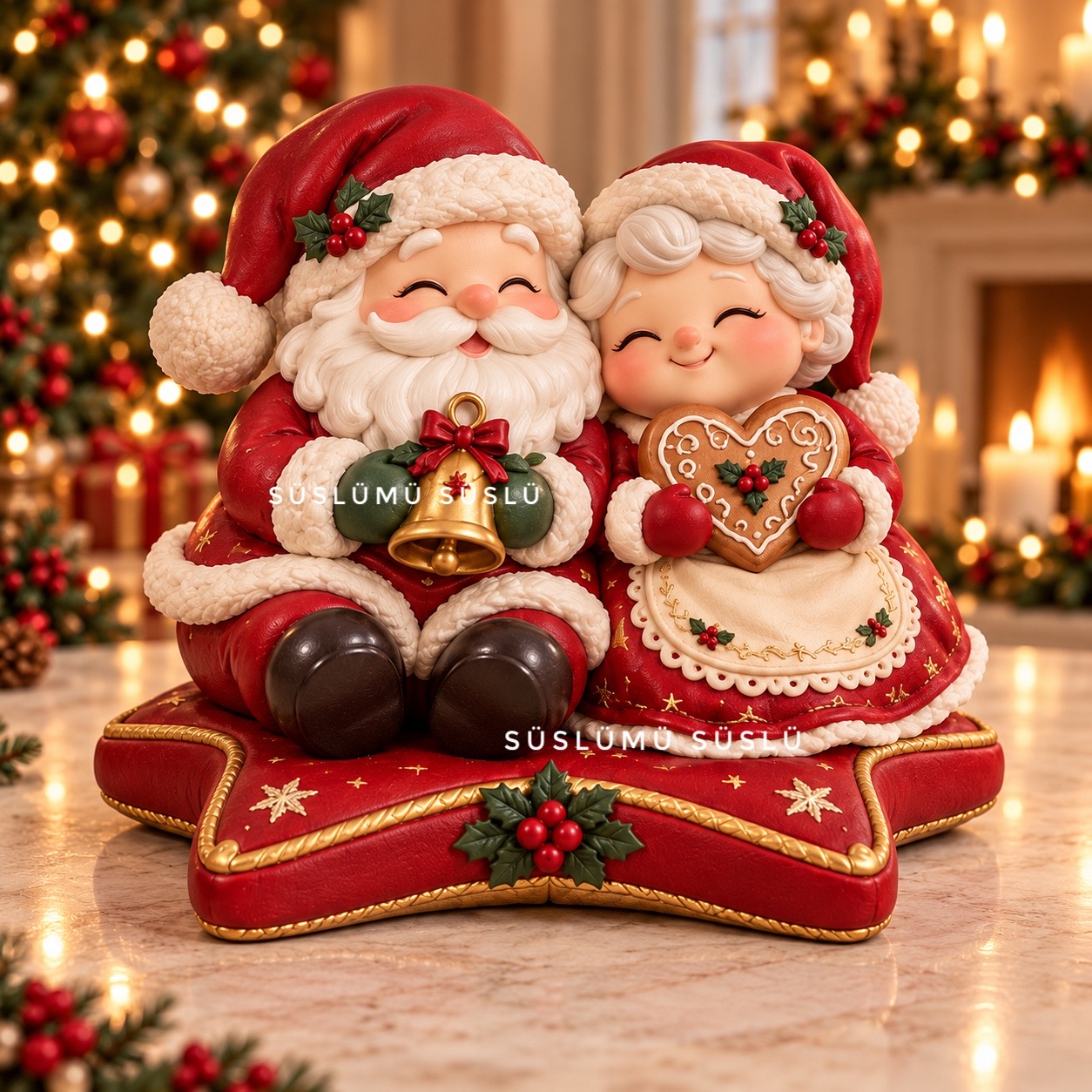 Yıldızlı noel biblo kalıbı