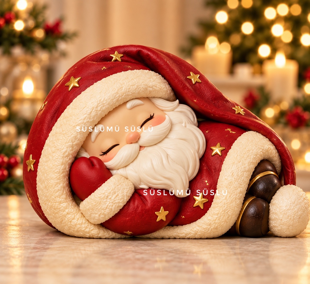 Uyuyan Noel baba kalıbı